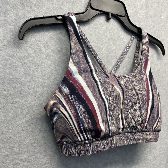 Lululemon Energy Bra (Nulux) Womens 8 Polychromatic Energy Bra 50g Multi Black - Picture 3 of 7